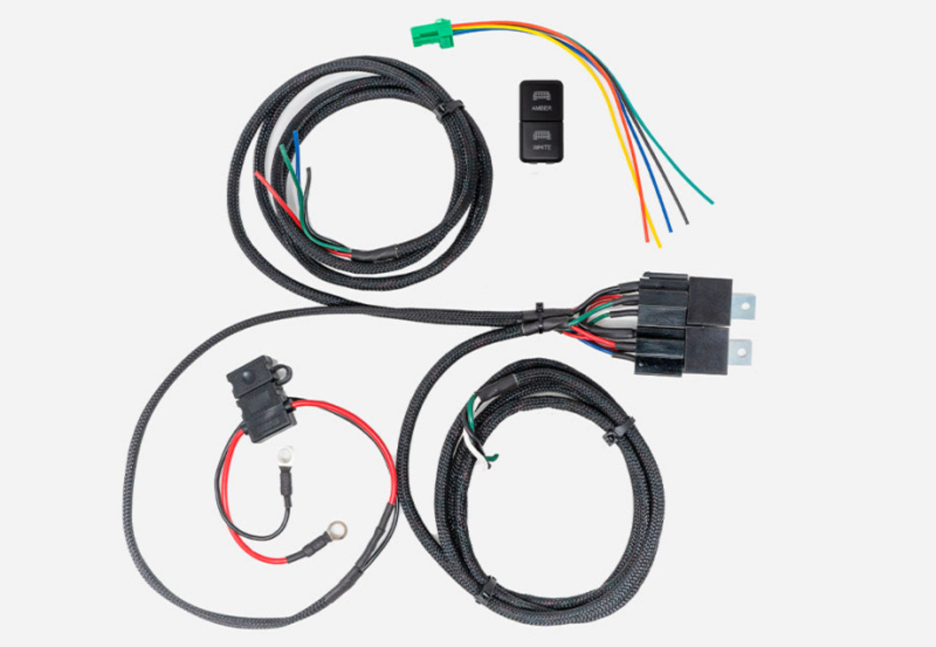 Picture of Cali Raised Wiring Harness For Dual Function Light Bar - Short Switch