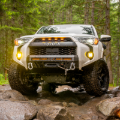 Picture of Cali Raised 14-24 Toyota 4Runner Stealth Bumper - No Bull Bar / 32In Led Bar Combo