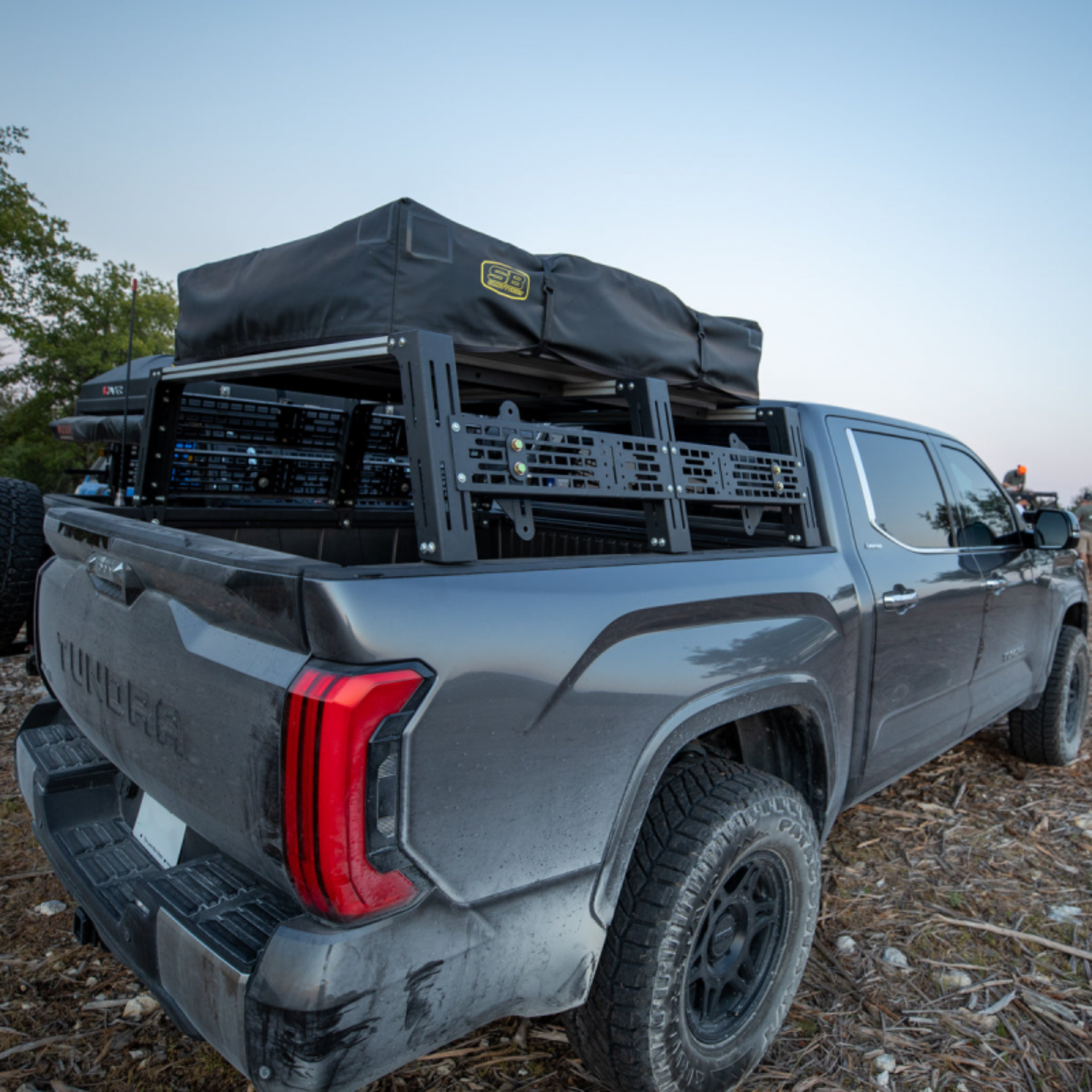 Picture of Cali Raised 2022+ Toyota Tundra Overland Bed Rack -Mid Height Rack