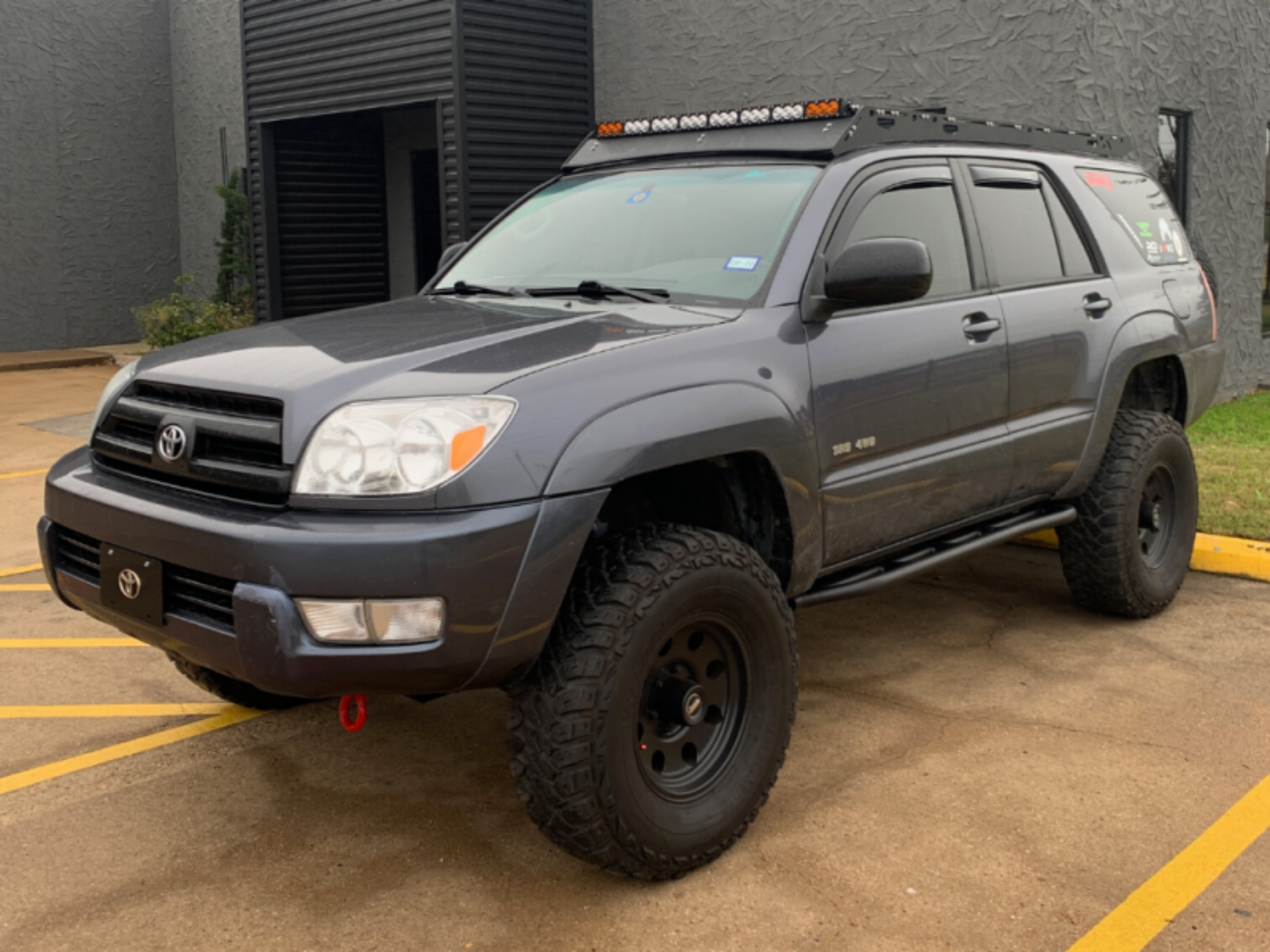 Picture of Cali Raised 03-09 Toyota 4Runner Trail Edition Bolt On Rock Sliders - No Kick Out / BedLiner