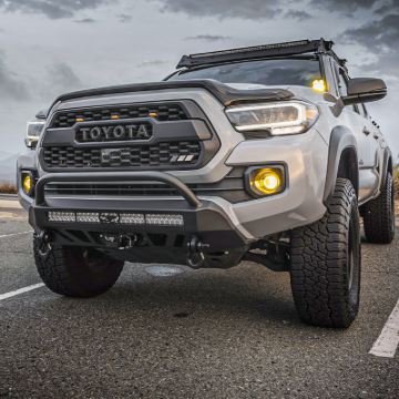 Picture of Cali Raised 16-23 Toyota Tacoma Stealth Bumper - Bull Bar / 32In Led Bar Combo W/ Small Switch