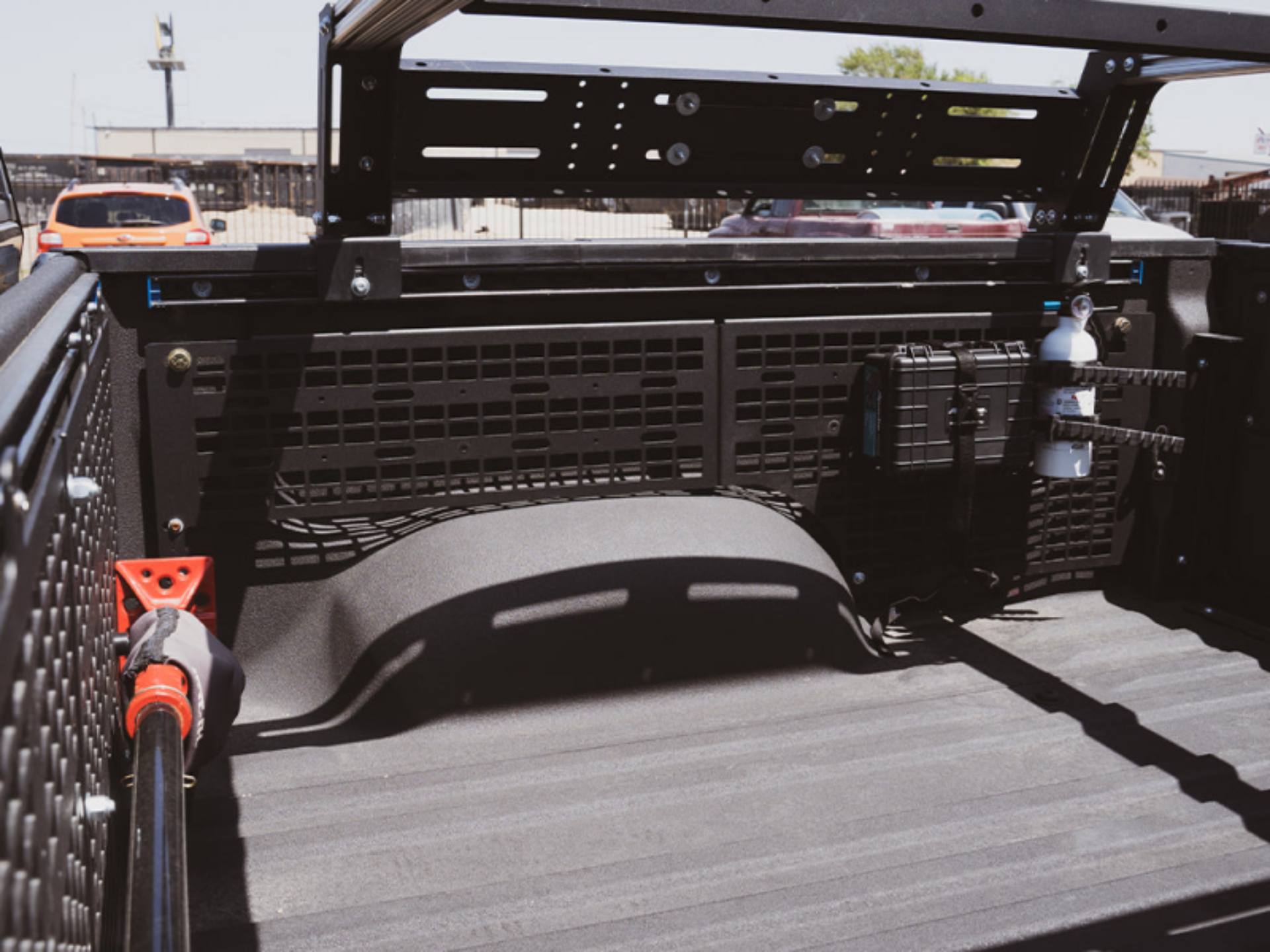 Picture of Cali Raised 14-21 Toyota Tundra Side Bed Molle System - Both Sides