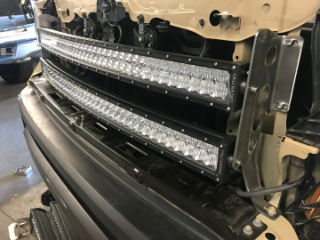 Picture of Cali Raised 14-21 Toyota Tundra 42 Hidden Grille Curved Led Light Bar Brackets Kit - Combo Beam/No
