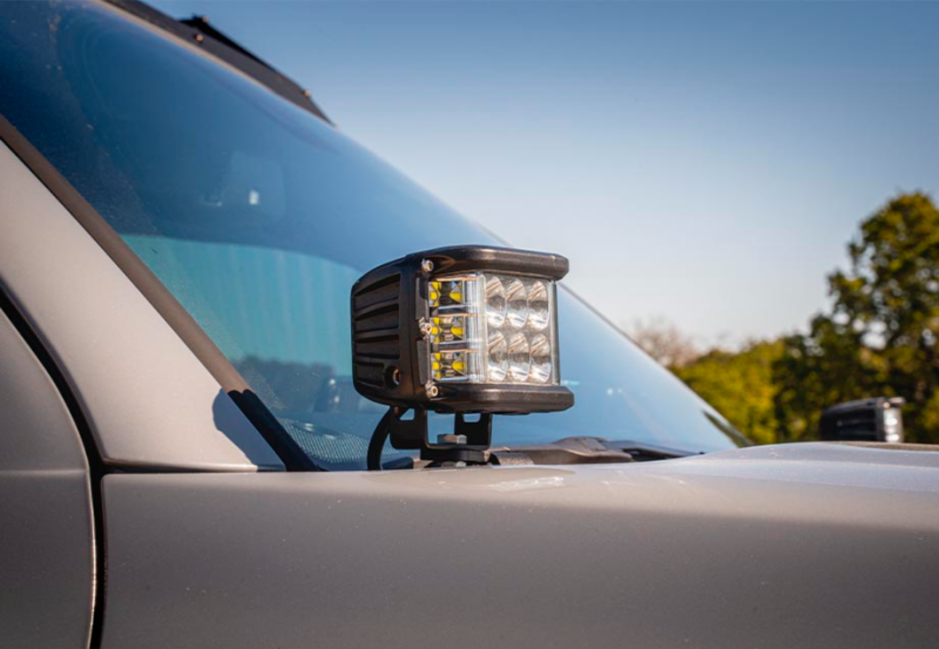 Picture of Cali Raised 10-24 Toyota 4Runner Low Profile Led Ditch Light Brackets Kit - Brackets W/ 27W Side Pro