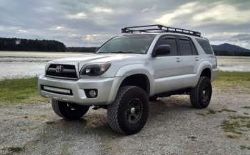 Picture of Cali Raised 03-09 Toyota 4Runner 32In Lower Bumper Flush Led Light Bar Kit - Amber Backlight - Tall
