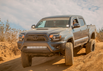 Picture of Cali Raised 05-15 Toyota Tacoma Low Prof Ditch Light Brackets Kit W/ Blue Backlight - Small