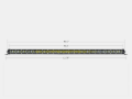 Picture of Cali Raised 42 Slim Single Row Led Bar Amber