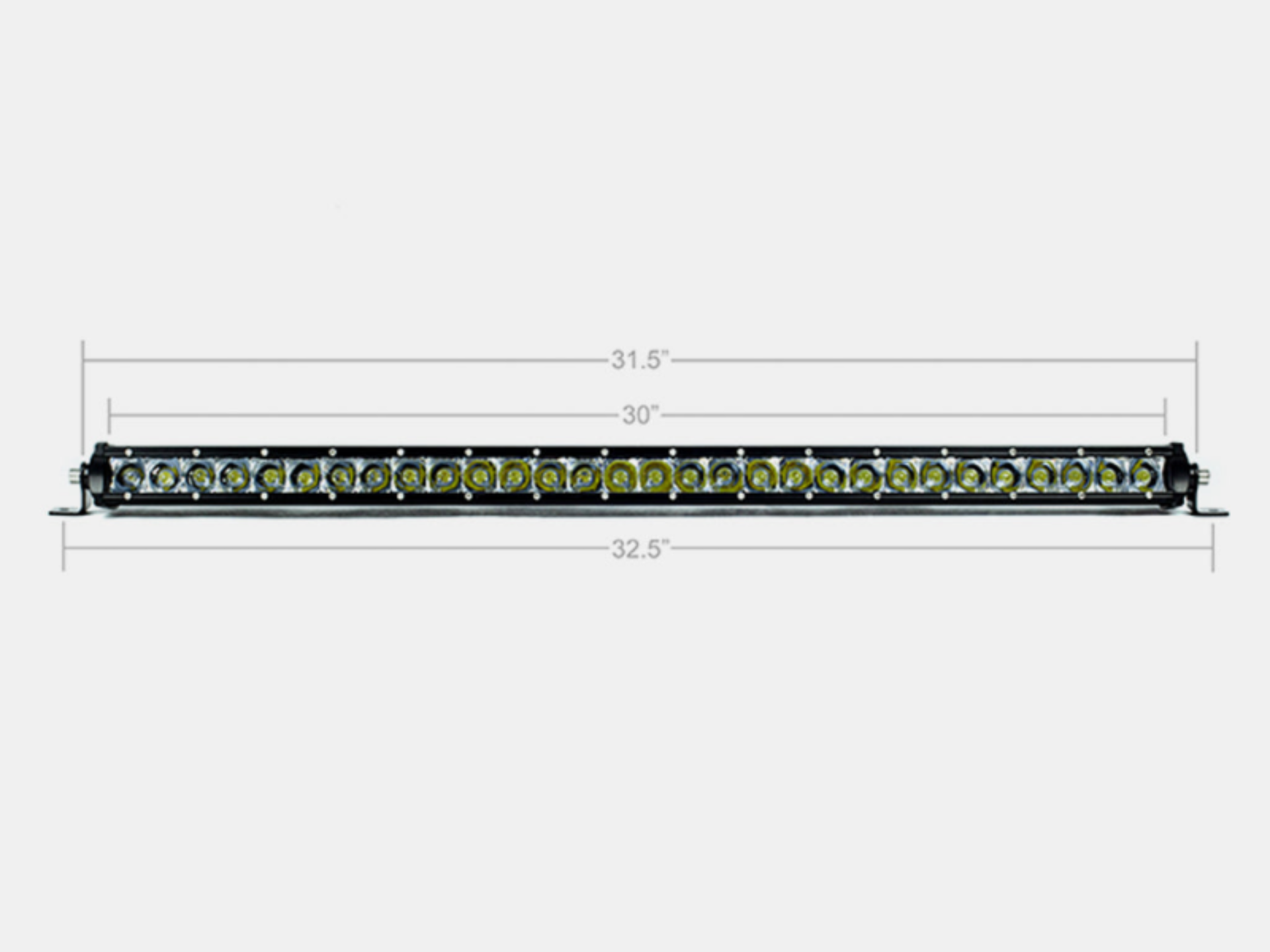 Picture of Cali Raised 32In Slim Single Row Led Bar Amber