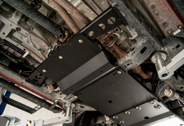 Picture of Cali Raised 05-15 Toyota Tacoma Transfer Case Skid Plate - Aluminum / Powder Coat