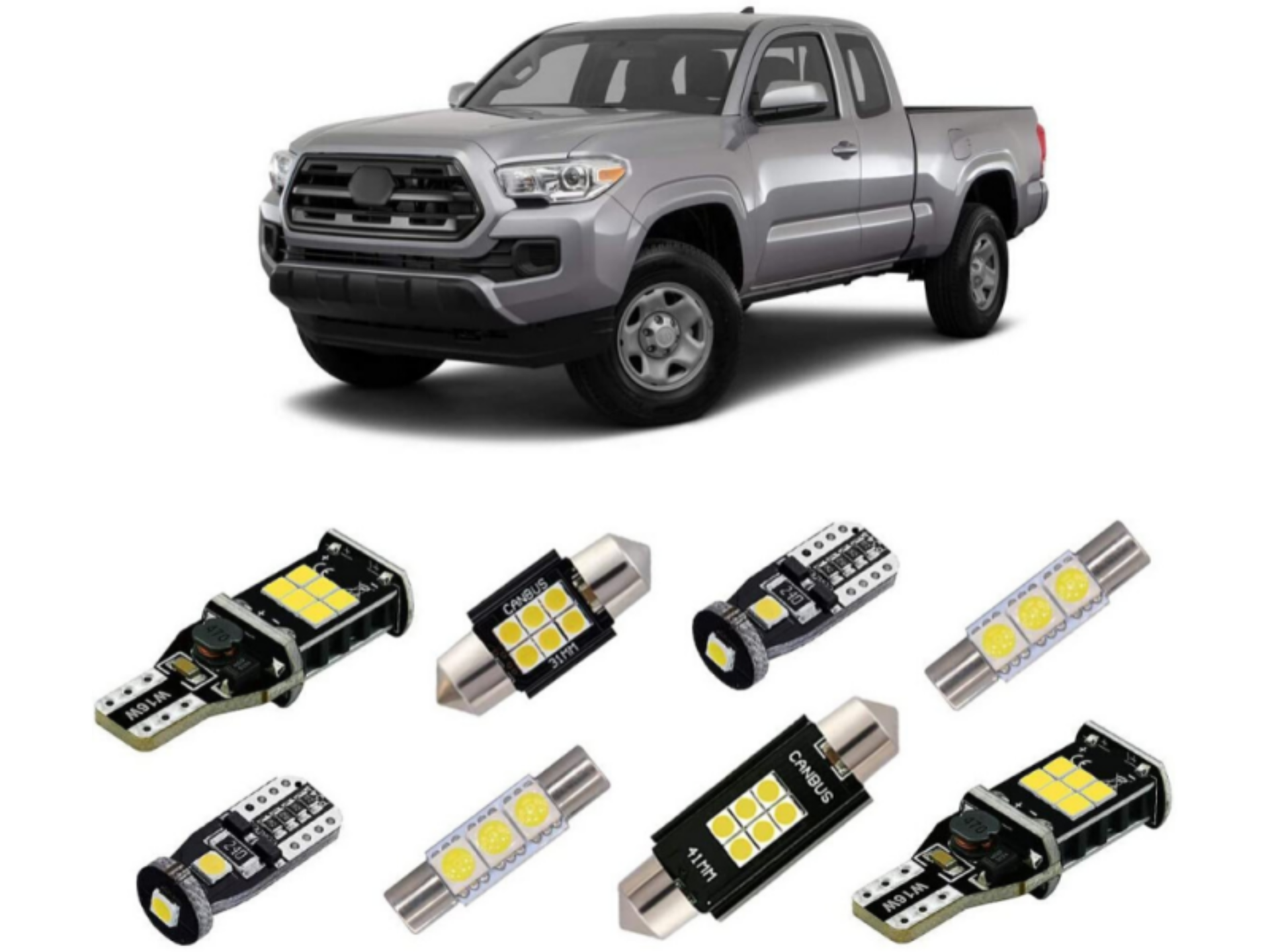 Picture of Cali Raised 2016-2023 Toyota Tacoma 9-Piece Interior Led Light Kit