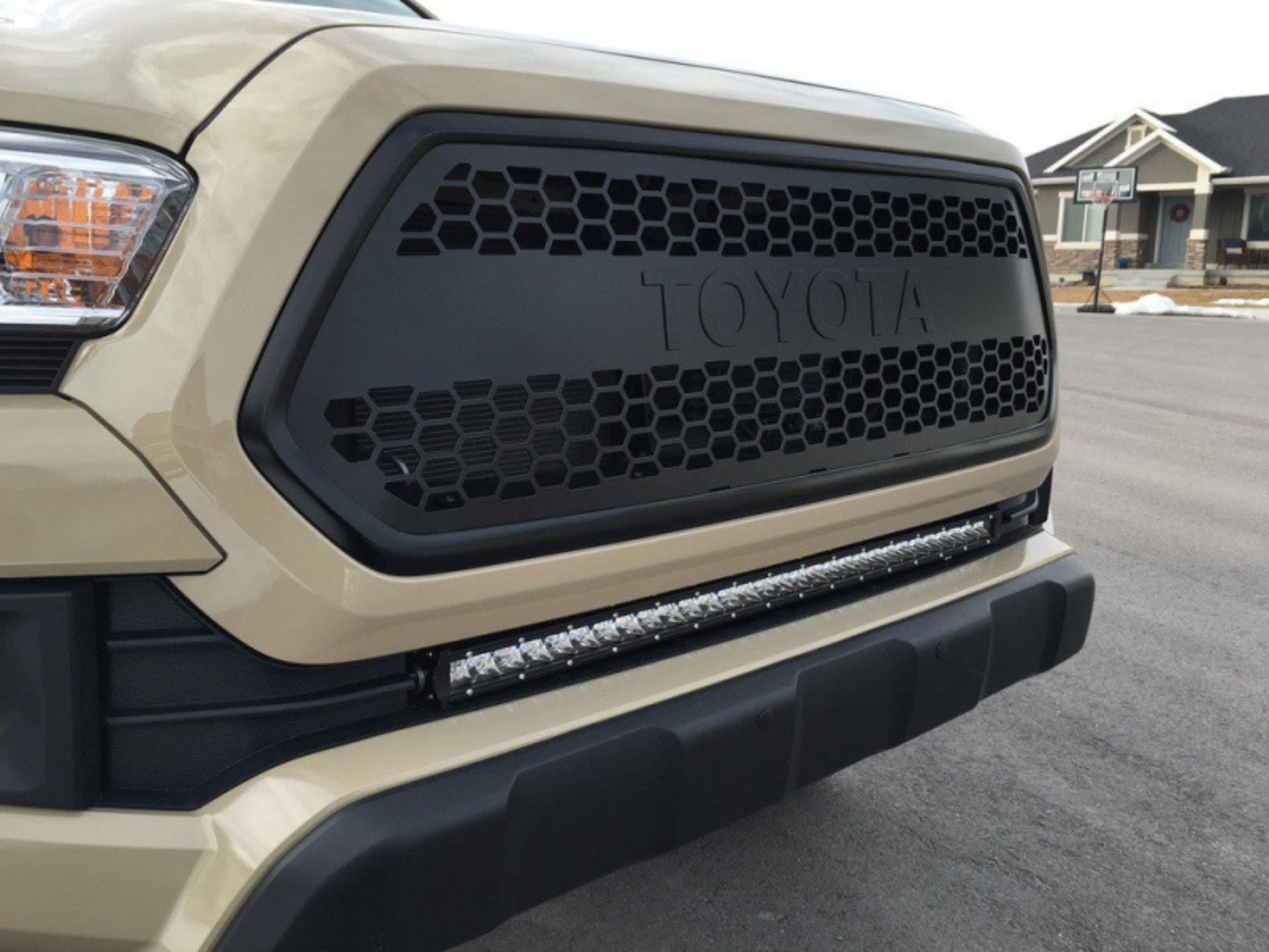 Picture of Cali Raised 2016-2023 Toyota Tacoma 32In Lower Bumper Flush Slim Light Bar - Light Bar/No Switch