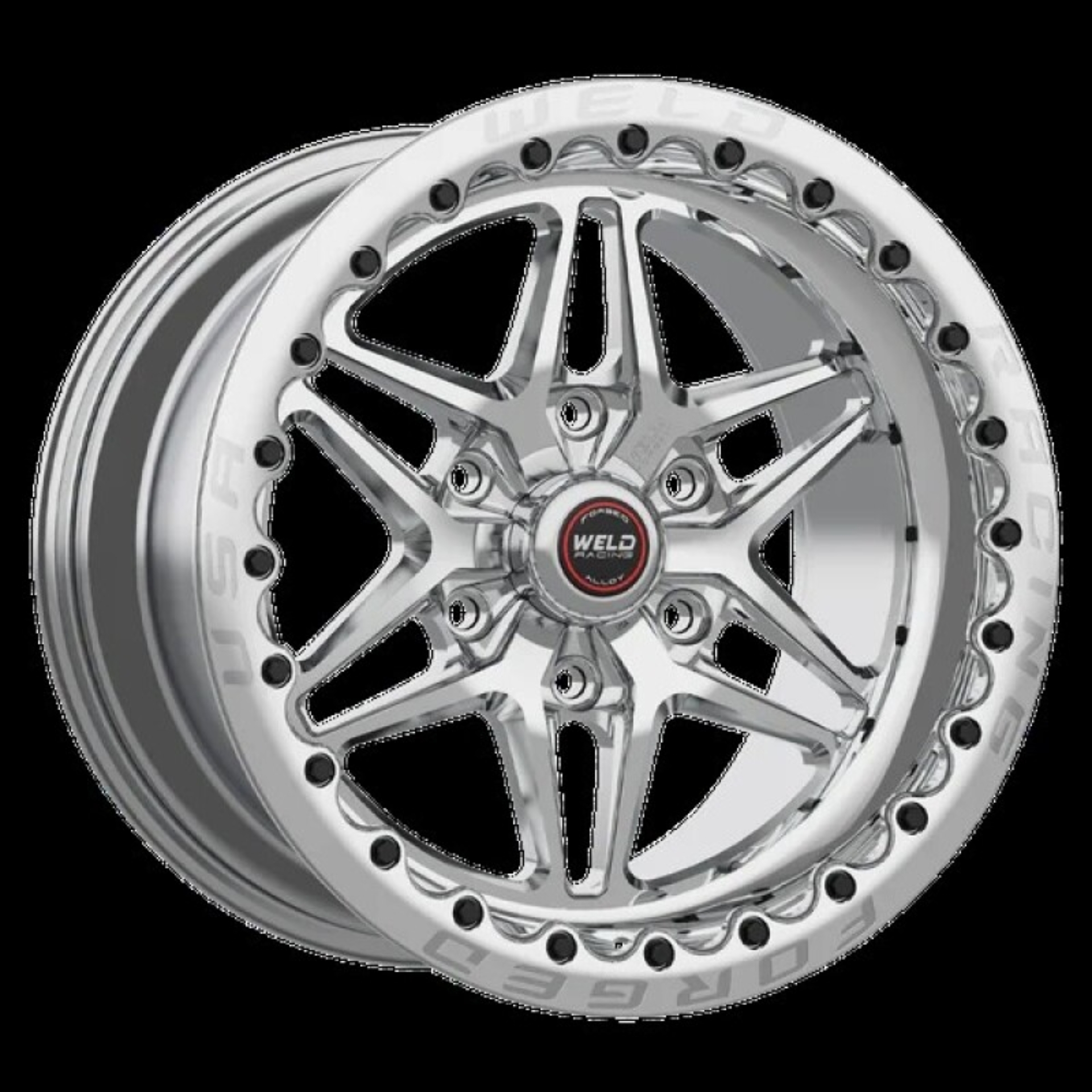Picture of Weld 15X10 S81HD 6X5.5 6.5BS Polished Center, 3.54ID POL MT Ring
