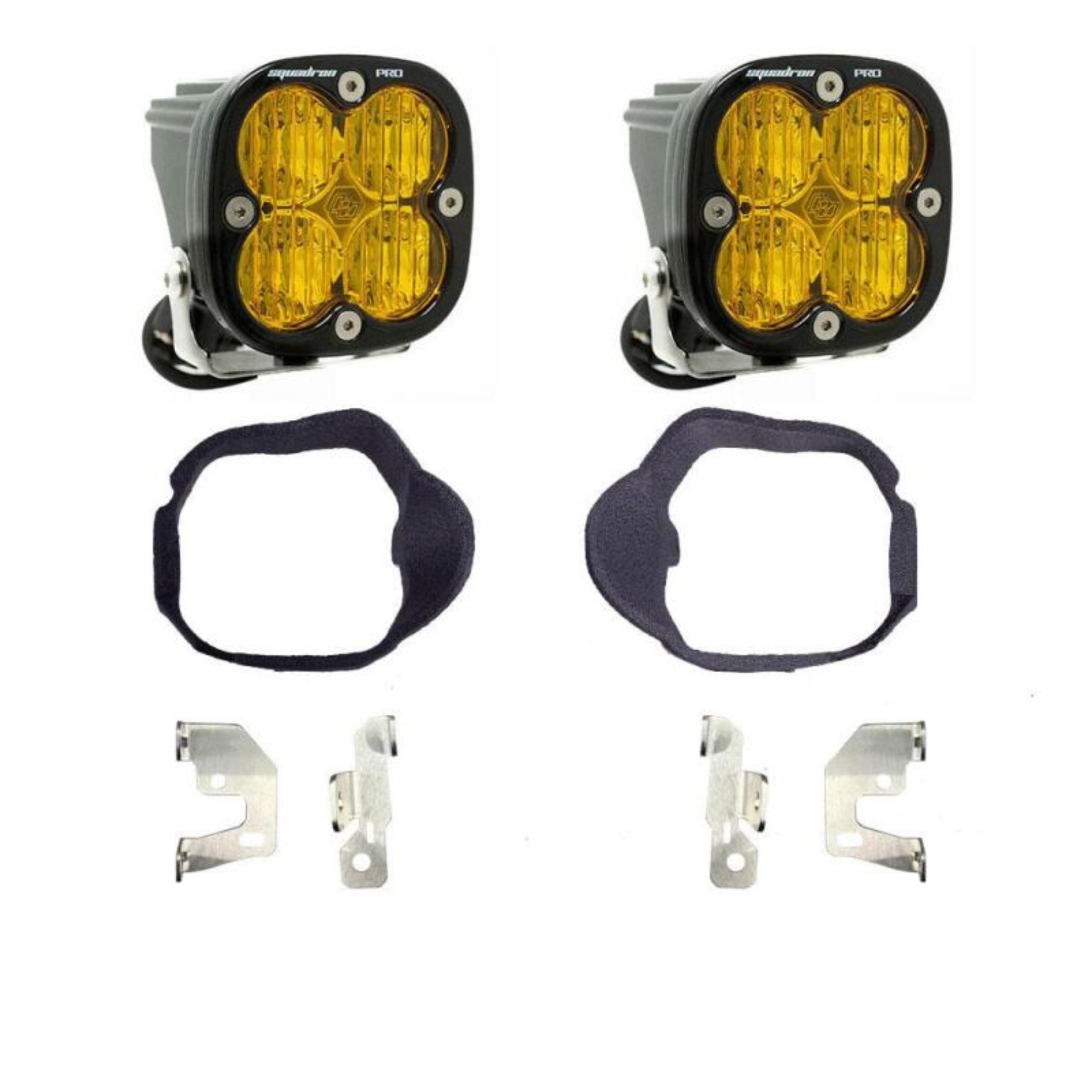 Picture of Baja Designs 14-18 Mercedes Sprinter Van Squadron Pro Fog Pocket Light Kit - Baja Amber