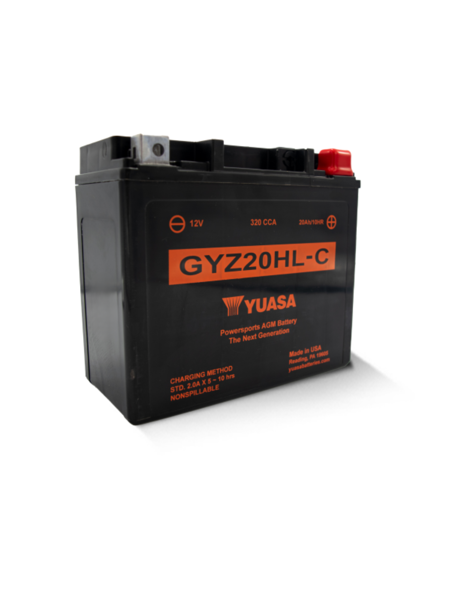 Picture of Yuasa GYZ20HL-C High Performance Maintenance Free AGM 12-Volt Battery