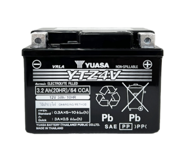 Picture of Yuasa YTZ4V Maintenance Free AGM 12-Volt Battery