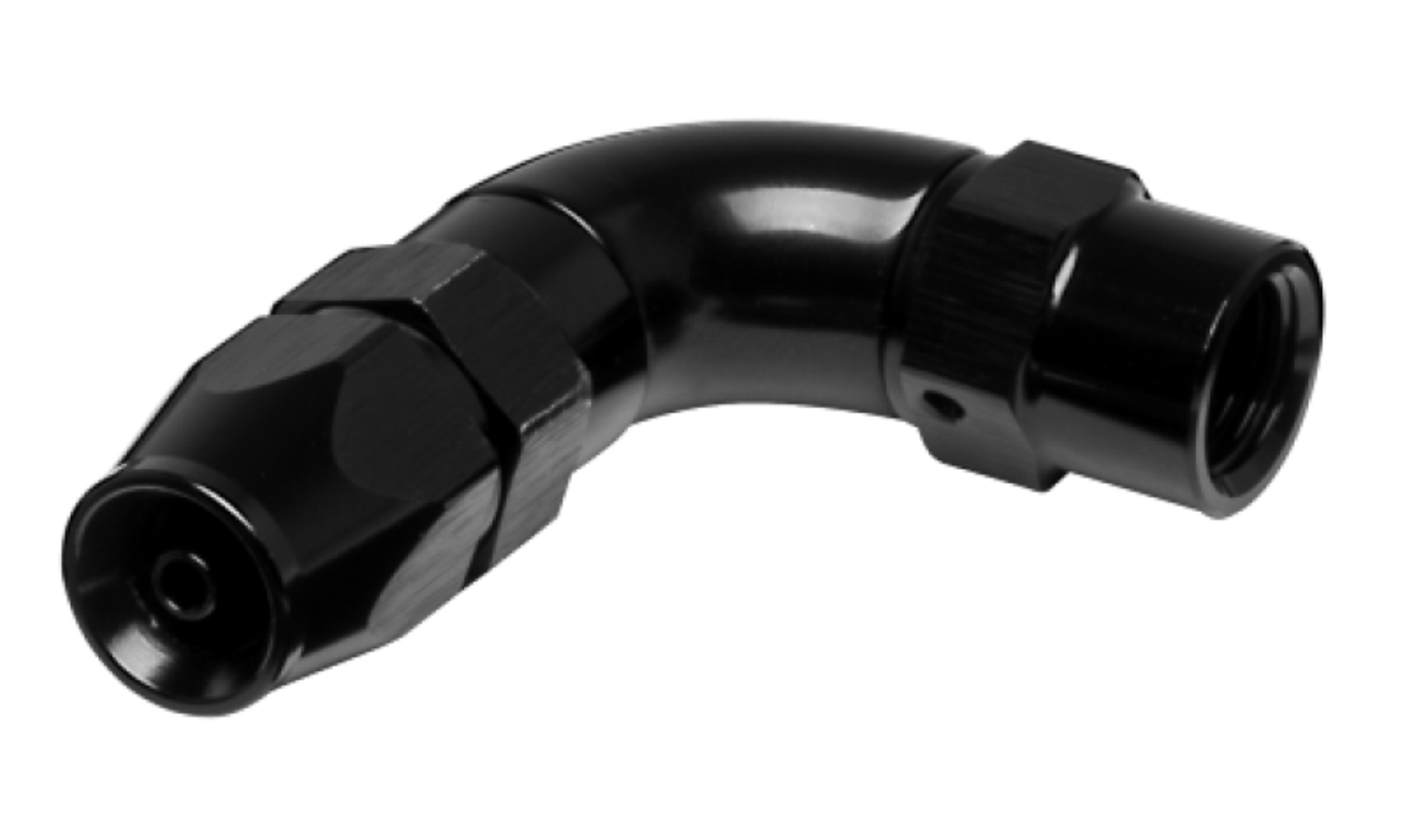 Picture of Vibrant -3AN 90 Degree High Flow Hose End Fitting for PTFE Lined Hose - Aluminum