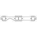 Picture of Cometic Chevy Gen1 Small Block V8 .060in HTS Exhaust Manifold Gasket Set-1.55in x 1.55in Square Port