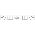 Picture of Cometic Chevy Gen1 Small Block V8 .060in Fiber Intake Manifold Gasket Set-Brodix IK 180/RR 180 Heads