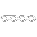 Picture of Cometic Chevy Gen-4 Big Block V8 .060in HTS Exhaust Manifold Gasket - 2.250in Round Port - 20 Pack