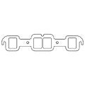 Picture of Cometic Oldsmobile 400/425/455 .094in HTG Exhaust Gasket Set - 1.920in x 1.550in Rectangular Ports