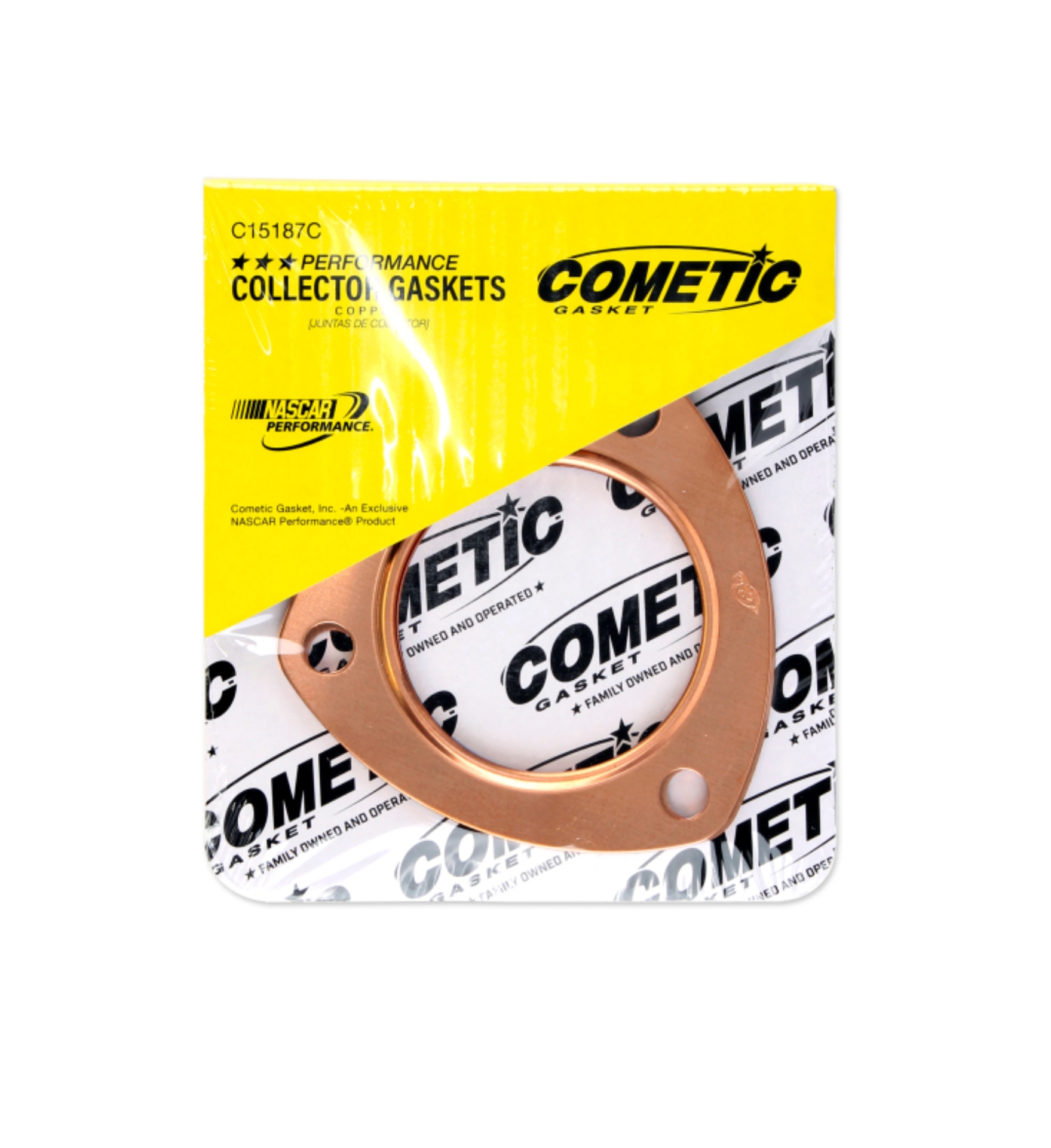 Picture of Cometic Exhaust Header Collector Gasket .043in Copper-2.5in Diameter Port-3.5in Bolt Circle-Set