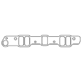 Picture of Cometic Pontiac V8 .060in Fiber Intake Manifold Gasket Set - 1.141in x 2.063in Rectangle Port