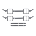 Picture of Cometic Chrysler B/RB .060in Fiber Intake Mani Gasket Kit-1.359in x 2.625in Rectangle Port