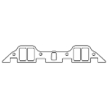 Picture of Cometic Chrysler B/RB .094in Fiber Intake Mani Gasket Set-1.229in x 2.310in Rectangle Port