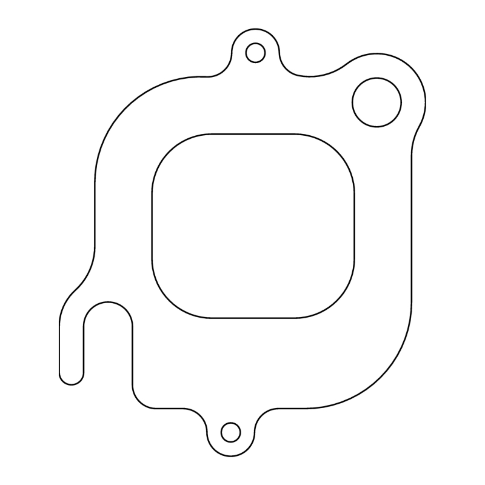 Picture of Cometic Ford SVO V8 .030in MLS Exhaust Manifold Gasket Set - 1.545in x1.700in Ports