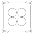 Picture of Cometic Carter AFB Holley 4 Barrel .039in Fiber Carburetor Gasket - 4-Hole - Double Drilled