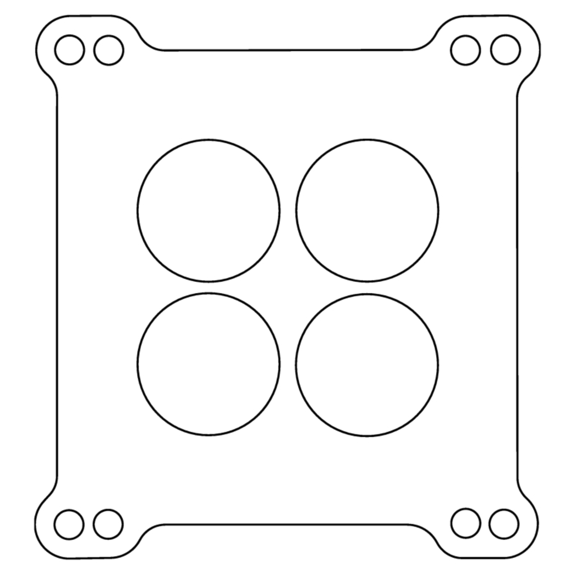 Picture of Cometic Carter AFB Holley 4 Barrel .039in Fiber Carburetor Gasket - 4-Hole - Double Drilled