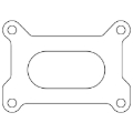 Picture of Cometic Holley 2 Barrel 500 CFM .039in Fiber Carburetor Gasket - 3.640in x 1.750in - Open Plenum