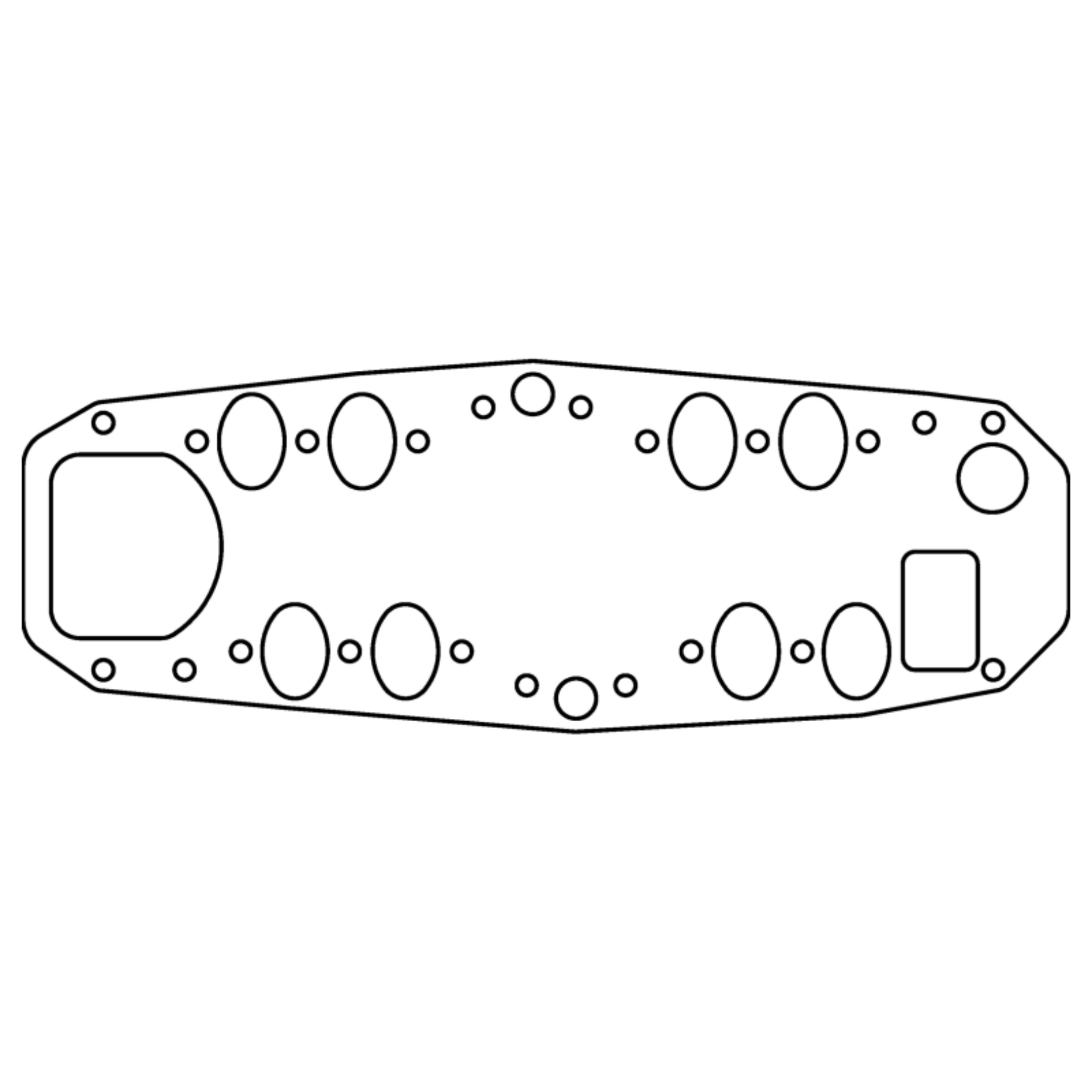 Picture of Cometic Ford 8BA/8CM Flathead V8 .060in KF Intake Manifold Gasket - 1948-1953