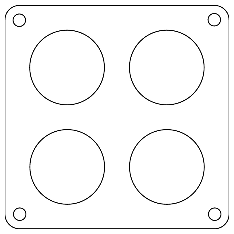Picture of Cometic Holley 4500 Dominator .047in Fiber Carburetor Gasket - 1.75in Holes - 4-Hole