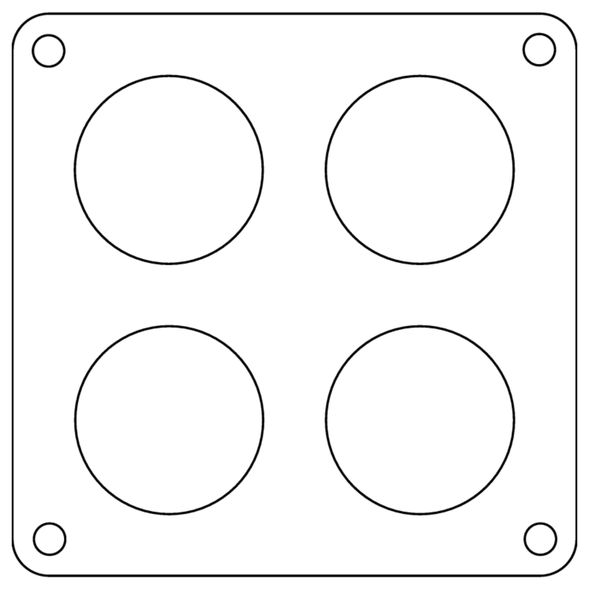 Picture of Cometic Holley 4500 Dominator .047in Fiber Carburetor Gasket - 1.75in Holes - 4-Hole