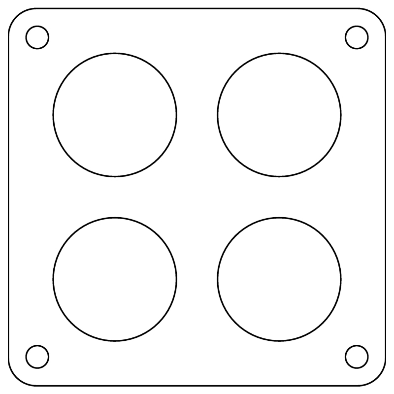 Picture of Cometic Holley Dominator 4-Hole .060in Fiber Carburetor Gasket - 2.00in Holes