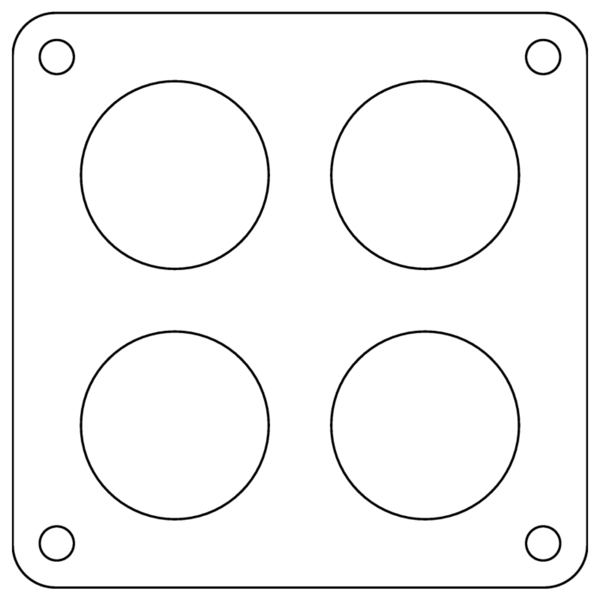 Picture of Cometic Holley Dominator 4-Hole .060in Fiber Carburetor Gasket - 2.00in Holes