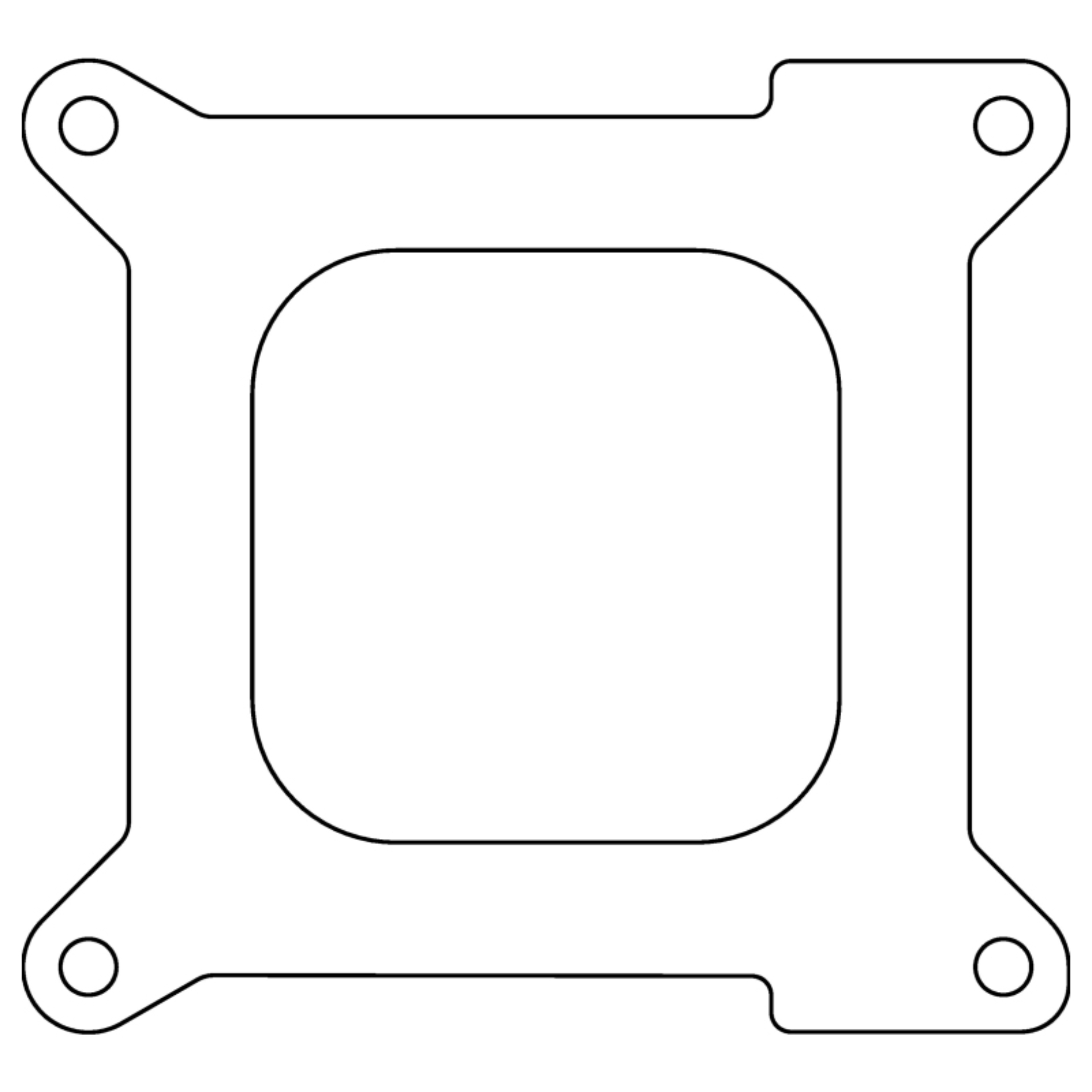 Picture of Cometic NASCAR 4 Barrel .047in Fiber Carburetor/Throttle Body Mounting Gasket - Open Plenum