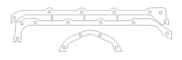 Picture of Cometic Pontiac 350/400/428/455 V8 .094in Fiber Oil Pan Gasket Kit