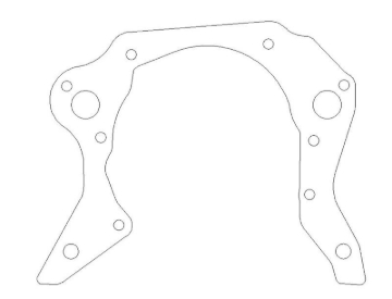 Picture of Cometic Ford Windsor .020in Rubber Coated Steel Timing Cover Gasket - SVO