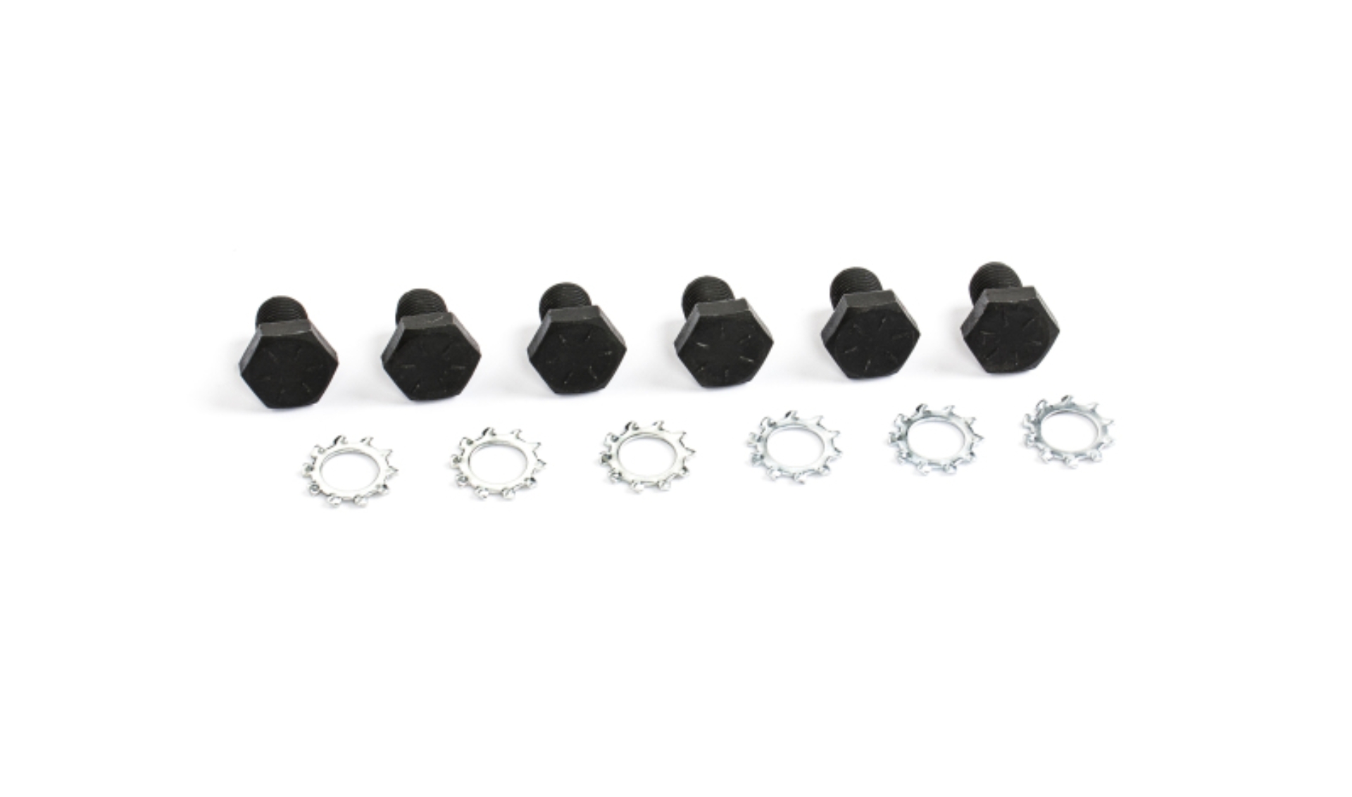 Picture of Cometic Flexplate Bolts 7/16 - 20 x 11/16in - Grade 8 With Black Oxide Finish and Lock Washers