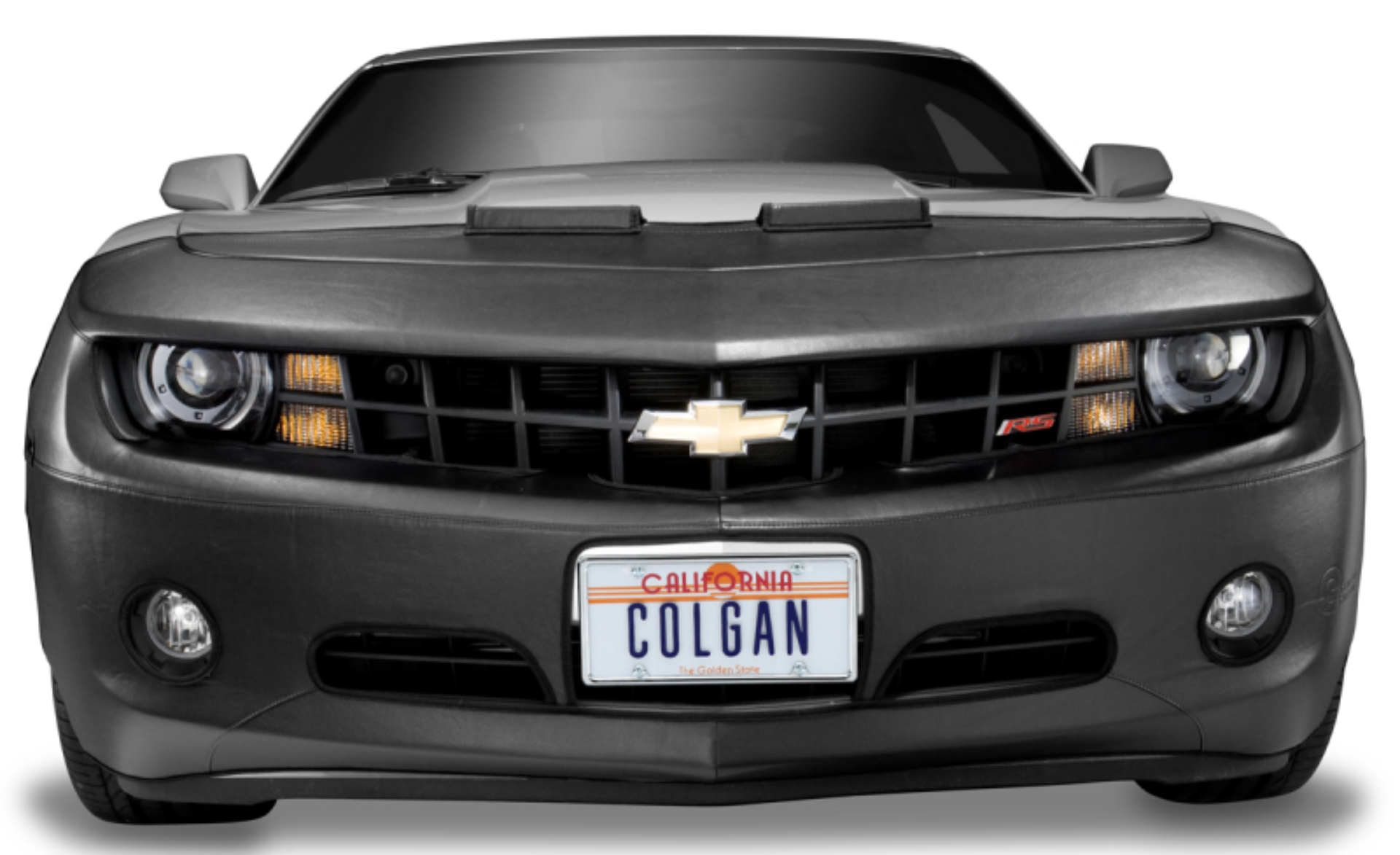 Picture of Covercraft 14-19 Corvette C7 Stingray Front End Bra with License Plate Opening Black Crush