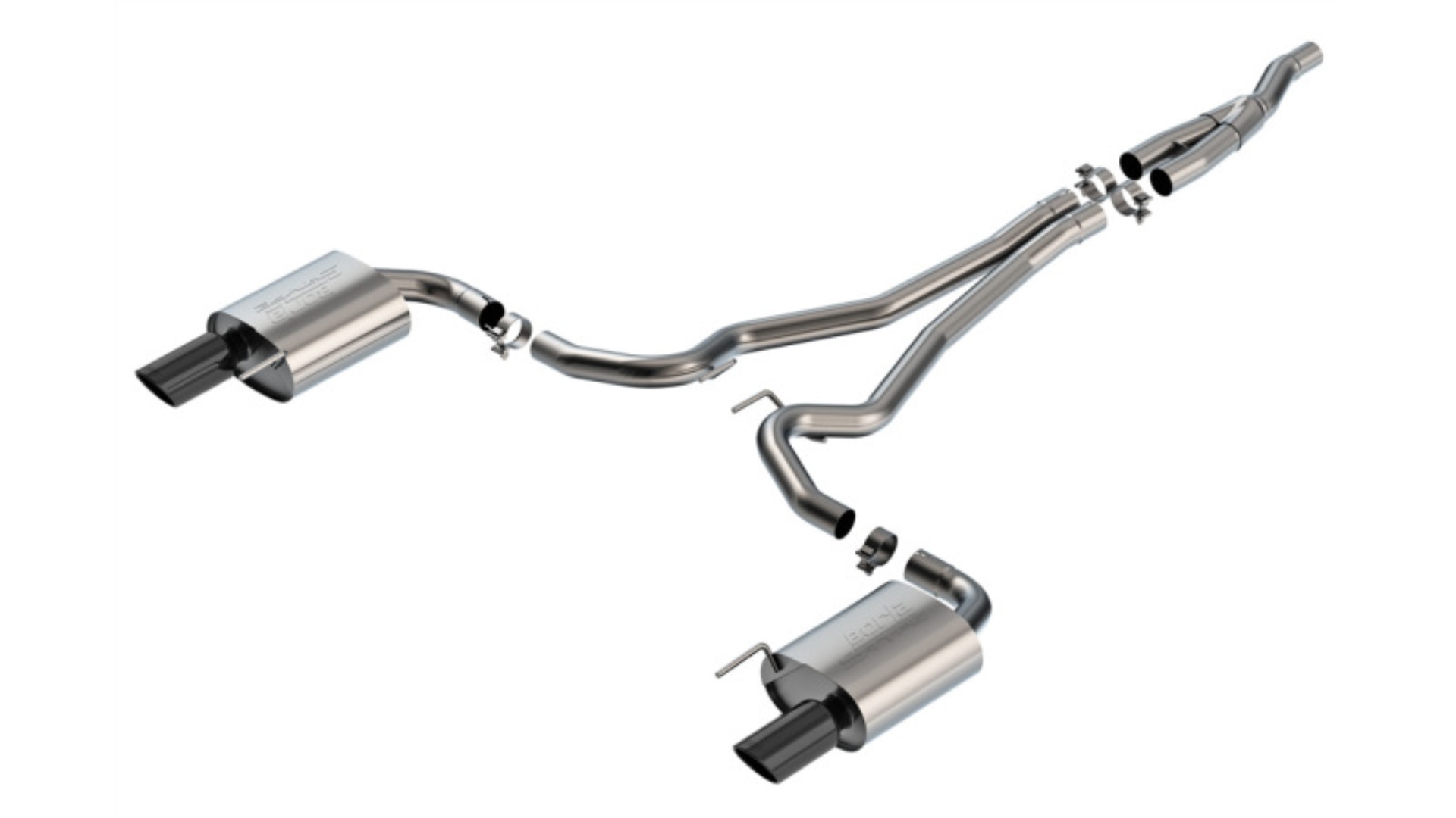 Picture of Borla 2024 Ford Mustang 2.3L Ecoboost 2.50 S-TYPE Black Chrome Catback Exhaust - Non-Active