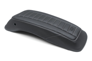 Picture of Mustang 14-23 HD FL Touring Saddlebag Lid Covers (Pair) Deluxe - Black w/ Grey Stitching
