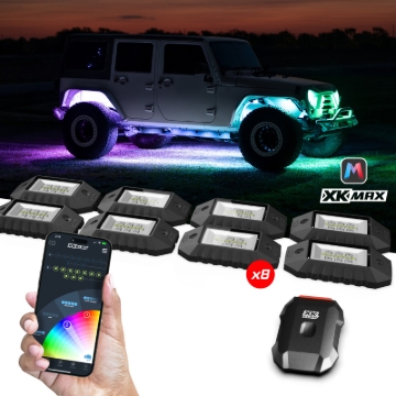 Picture of XK Glow RGBW 8pc Addressable LED Rock Light Kit