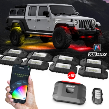 Picture of XK Glow RGBW 12pc Addressable LED Rock Light Kit