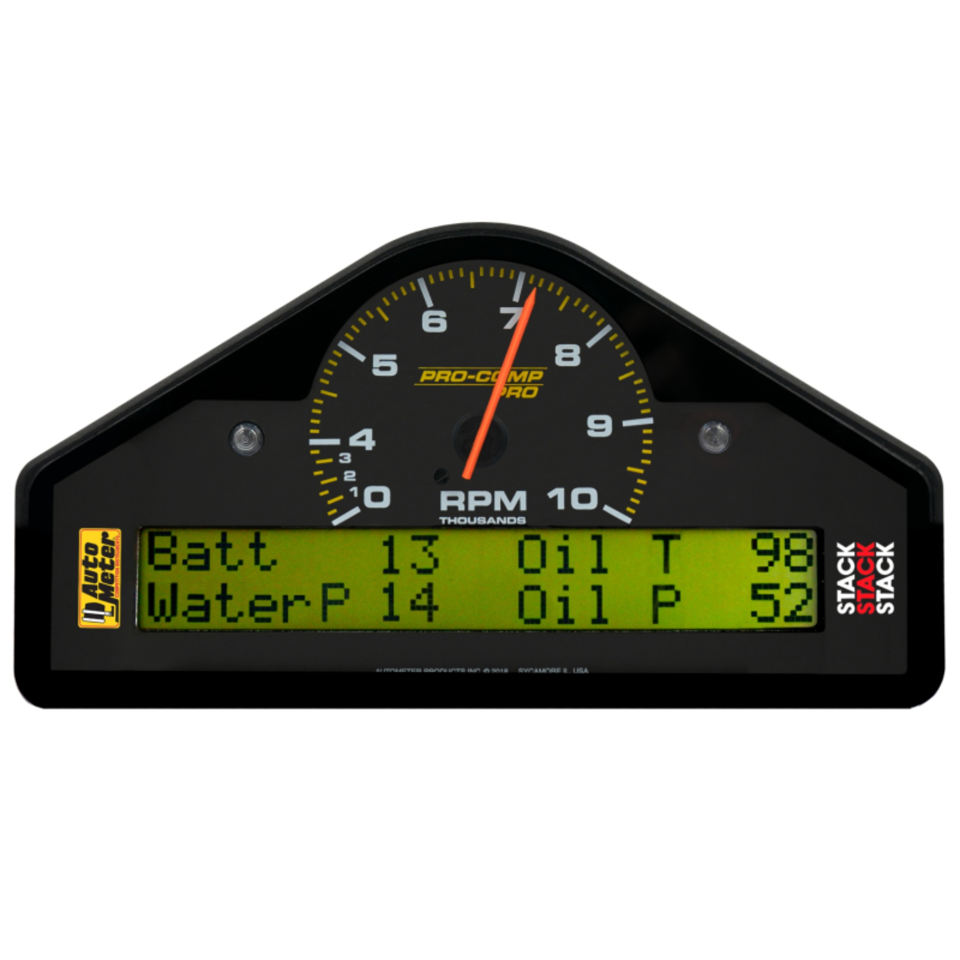 Picture of Autometer Pro-Comp Race Dash Display 0-3-10K RPM / WTRP / FUELP / OILP / OILT / WTMP / VOLT