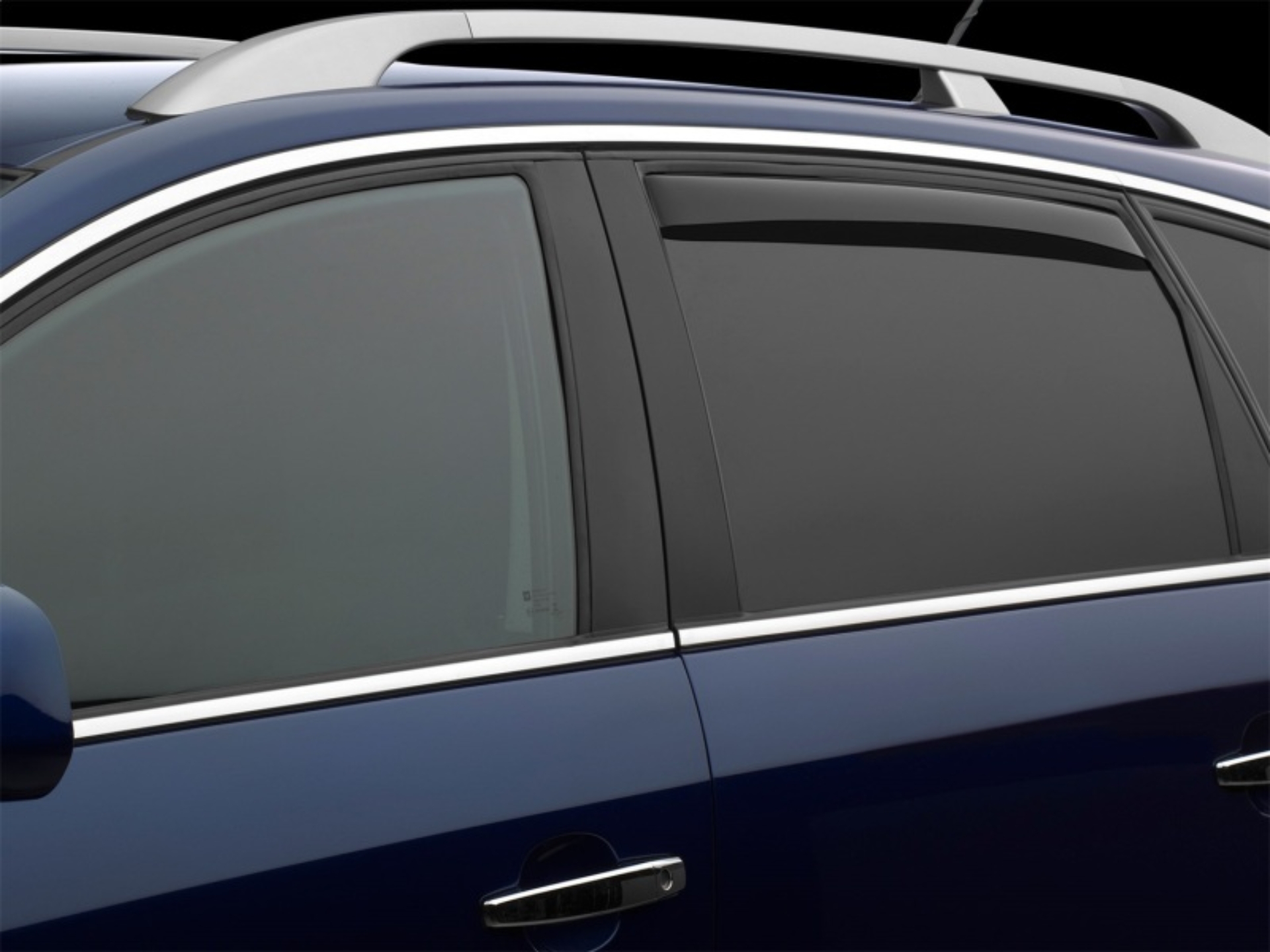 Picture of WeatherTech 22-25 Infiniti QX60 Rear Side Window Deflectors - Dark Tint