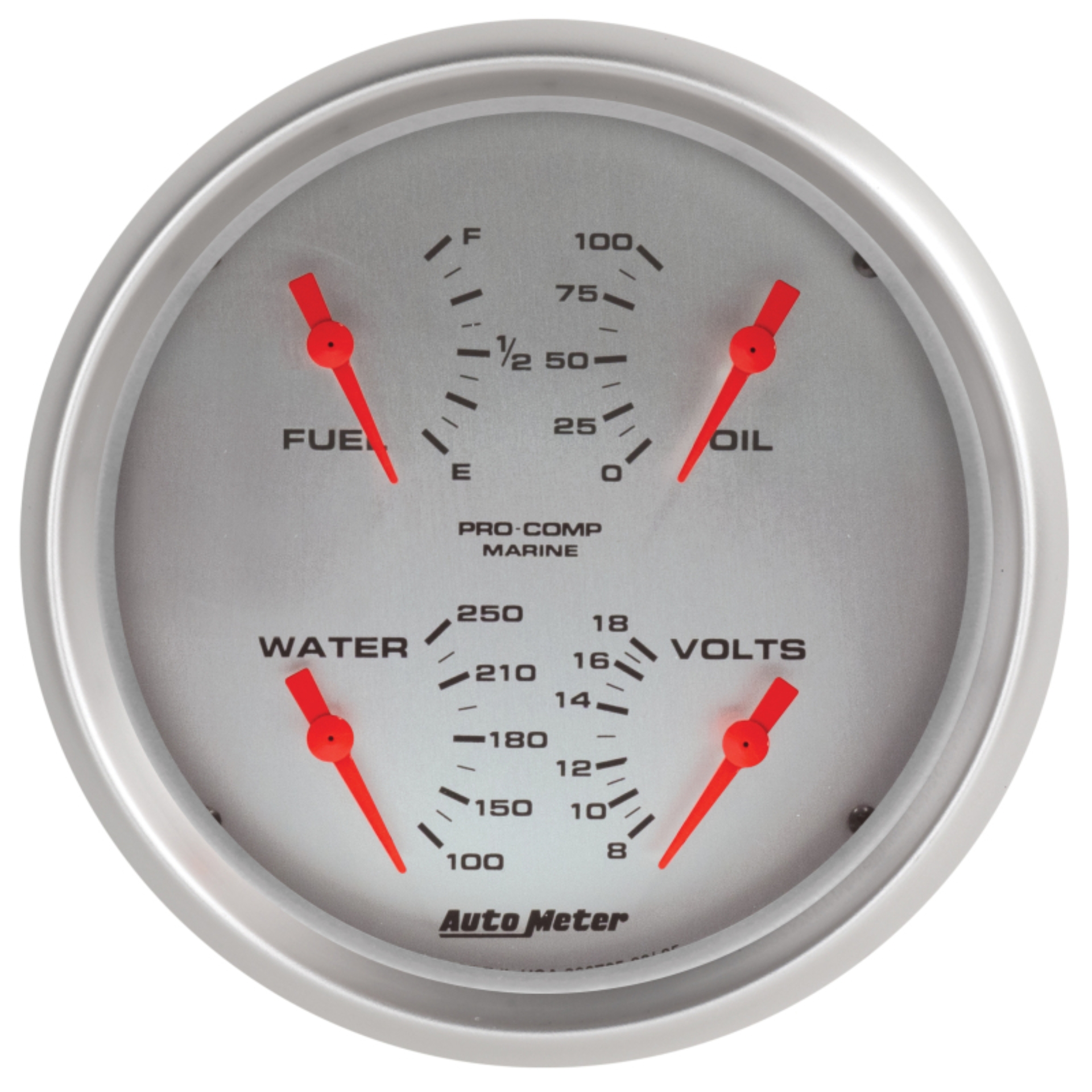 Picture of Autometer Marine Silver 5in Ultra-Lite 100 PSI