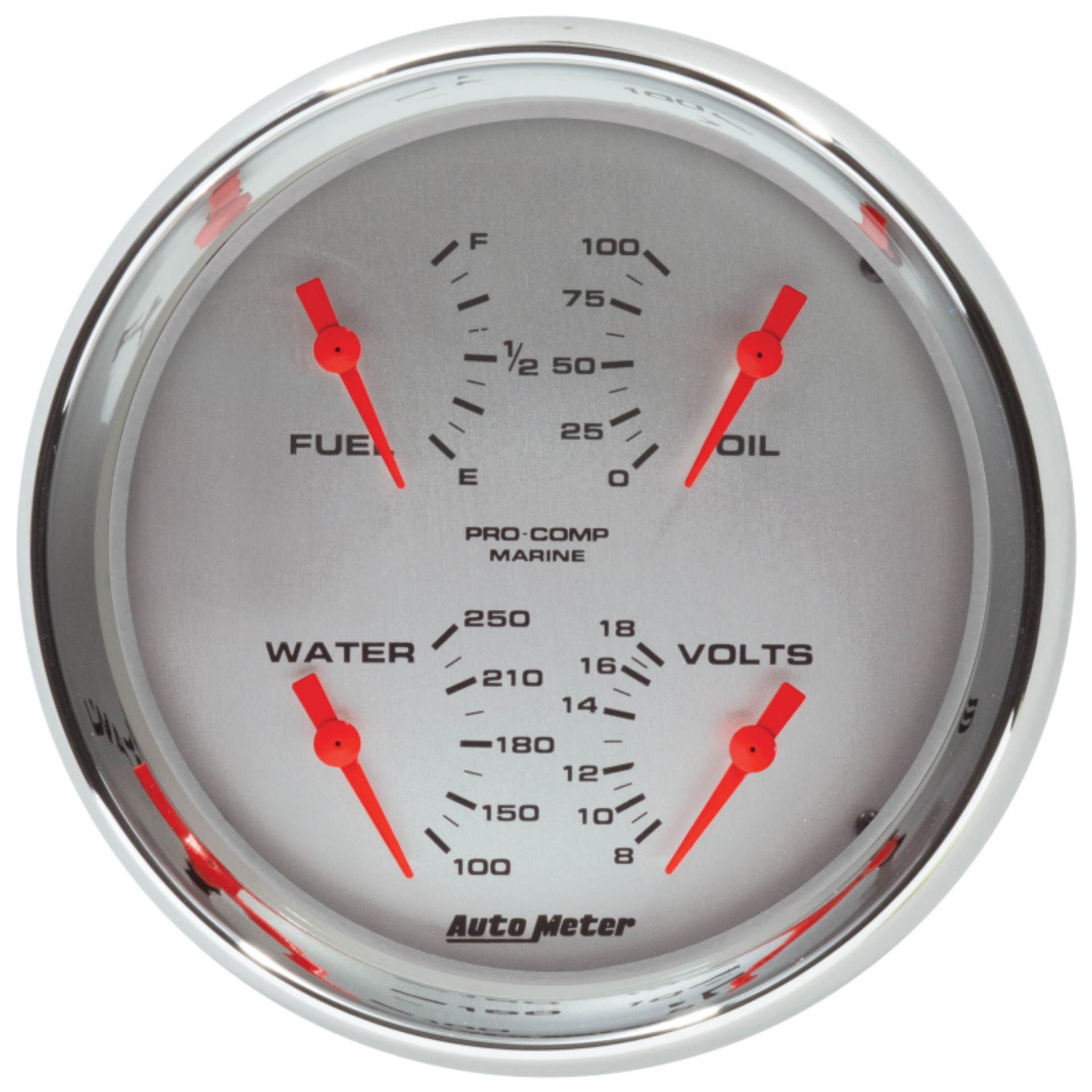 Picture of Autometer Marine Chrome - 100 PSI